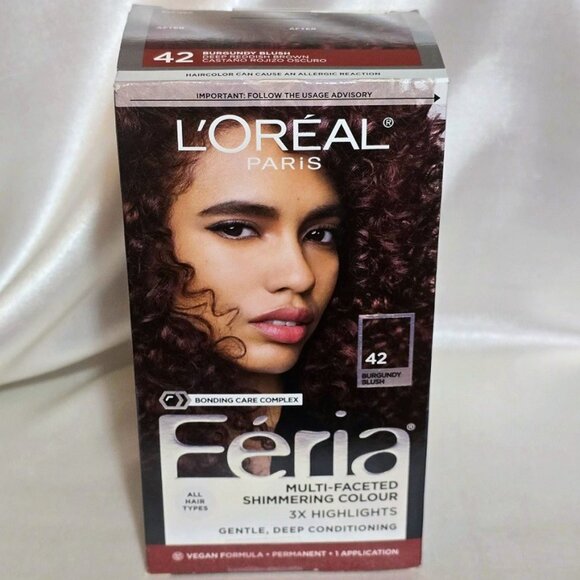 L'Oreal Paris Feria Multi-Faceted Shimmering Color 42 Burgundy Blush - Picture 1 of 1
